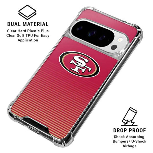 NFL San Francisco 49ers Breakaway Google Pixel 10 Pro XL Clear Case
